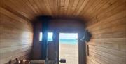 Inside Widewater sauna