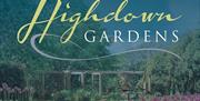 poster image with High down Gardens in writing over a background image of raised boxes with aliums in flower