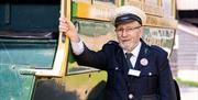 Vintage bus conductor