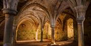 inside the ruins of the Abbey