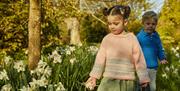 two children exploring the gardens at borde hill