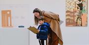Two visitors enjoying a trip to Hastings Contemporary