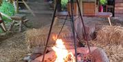 Fire pit outdoor dining