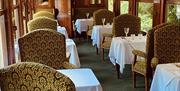 The interior of the restaurant car 1906 Pullman Princess Ena