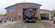 Selsey Shannon class all weather lifeboat outside the lifeboat station