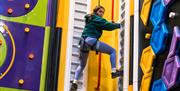 Climbing walls at Clip 'n Climb Crawley
