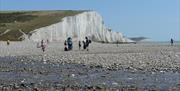 View of Seven Sisters Cliffs from Cuckmere Haven beach