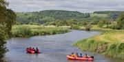 a view of boats on the river at Amberley