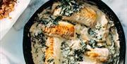 a dish of creamy fish pie