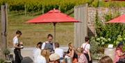 Outdoor dining at Flint Barn