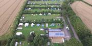 aerial view of the campsite showing the layout