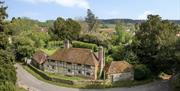 aerial view of the house and grounds