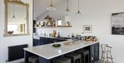 coastal kitchen with kitchen island