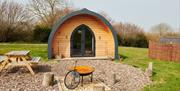 This is an image of one our glamping pods from the front.