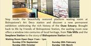 Poster with picture of the restored waiting room and opening times for 2027