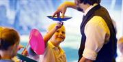 children using circus tools