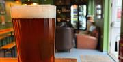 Pint of beer in the taproom