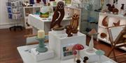a snapshot of the items at the art gallery
