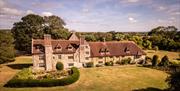 Michelham Priory House & Gardens aerial view of  house