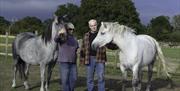 Pam and Paul with ponies