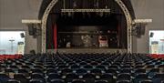Pavilion theatre internal looking over the seating towards the stage