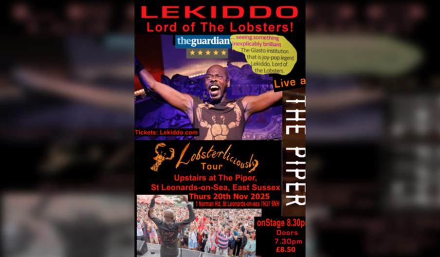 Lekiddo - Lord Of The Lobsters! Lobsterliciously Live, Upstairs At The Piper, St Leonards, Hastings Lekiddo - Lord Of The Lobsters! Lobsterliciously Live, Upstairs At The Piper, St Leonards, Hastings
